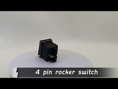 DC 12V 20A プッシュボタン LED メタルパネル アルミニウム シルバー 4PIN ON OFF ロッカースイッチ 車ボート RV