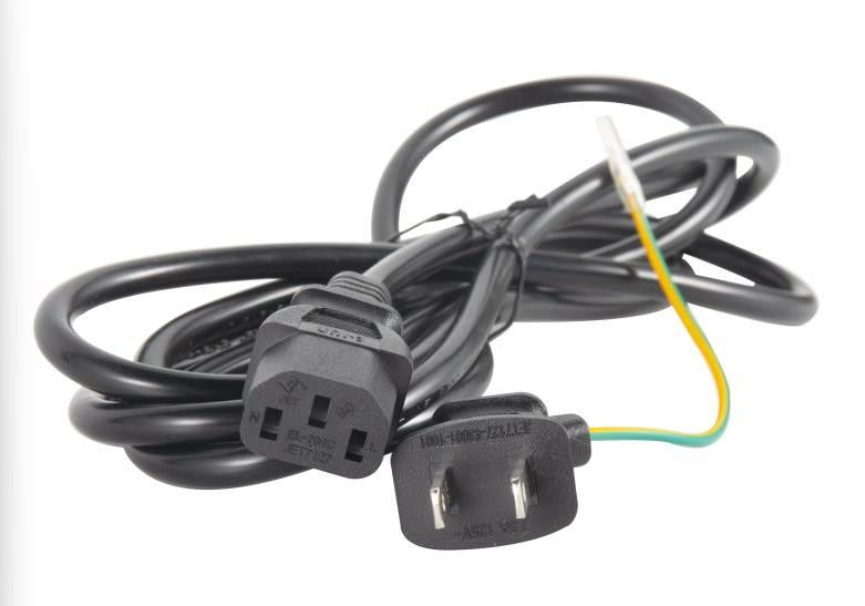 6 フィート国際電源コード 125V 2 ピン日本電源コード
