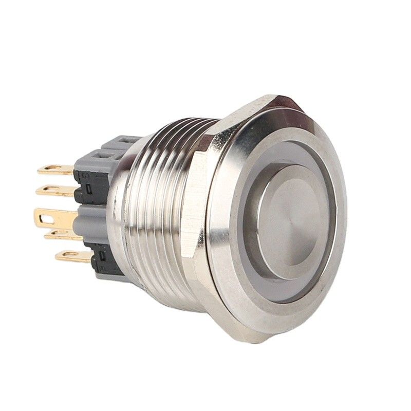 28mm 照光金属押しボタン スイッチ円形 500V リング タイプ LED