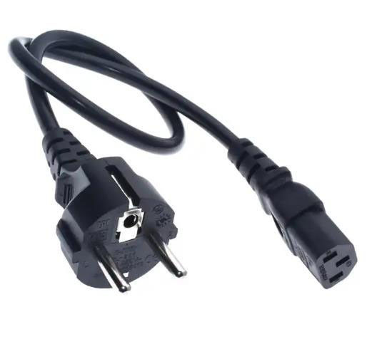 プラグ欧州 AC 電源コード 250V 軽量ストレート IEC C13 電源コード
