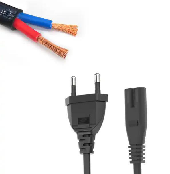 柔軟なEU交流電源コード 軽量電気延長コード 2ピン
