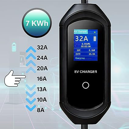 GBT 200-250V レベル2 3.5KW 7KW 携帯式高速充電器 防塵5M 7M 10Mケーブル
