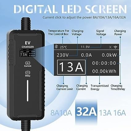 GBT 3.5KW 7KW IP65 コンパクト ポータブルEV充電器 天気防災 超電流保護