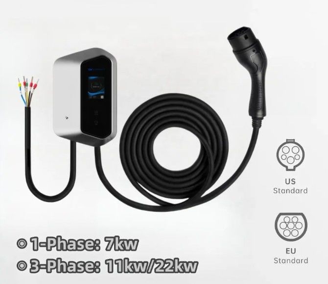 タイプ2 AC 16A 32A 急速充電式電動車ステーション 250-480v