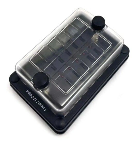 オート ATO ATC フューズボックス 防水 12回路 フューズホルダー スチッカー ラベル 12 イン 12 バス