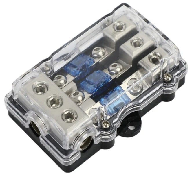 3Way カー ミニ ANL ブレード フューズホルダー ステレオ オーディオ パワー ディストリビューション ブロック 60 Amp フューズホルダー パネル マウント