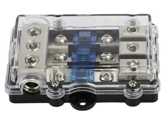 3Way カー ミニ ANL ブレード フューズホルダー ステレオ オーディオ パワー ディストリビューション ブロック 60 Amp フューズホルダー パネル マウント