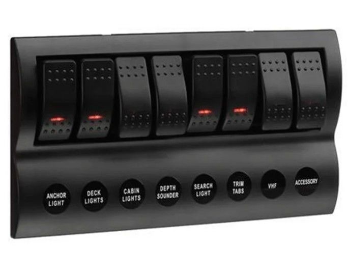 海洋ボート 防爆スイッチパネル 8 LED インディケーター ロッカーオートフューズとバンド