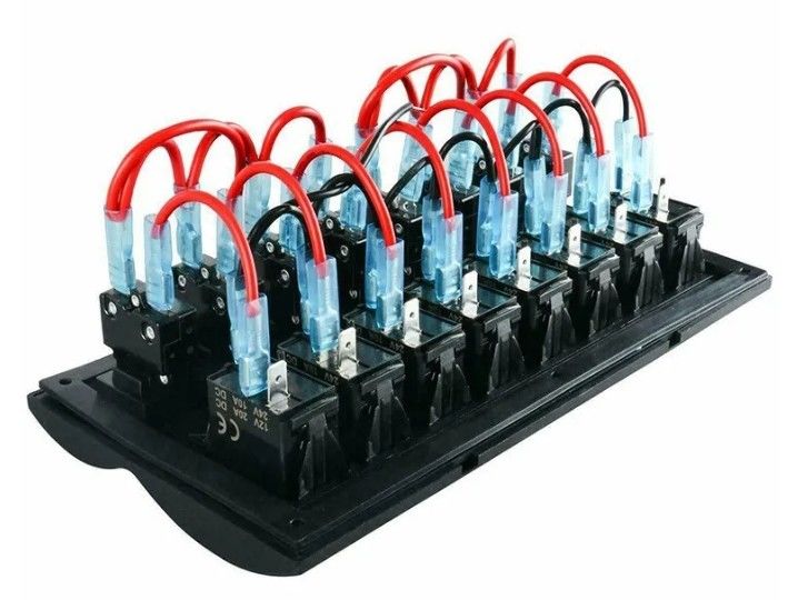 海洋ボート 防爆スイッチパネル 8 LED インディケーター ロッカーオートフューズとバンド