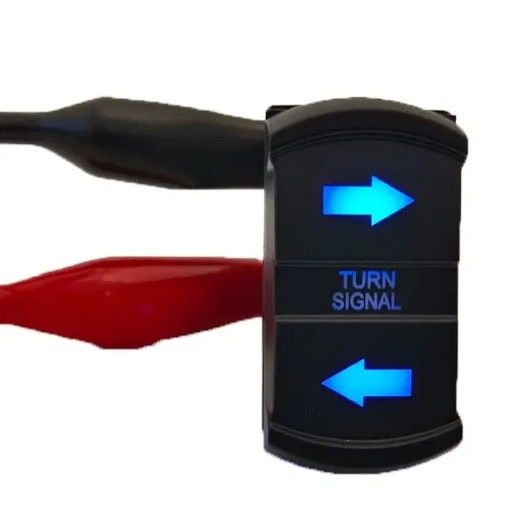 新しいスタイル カスタムDIYアイコン DC 12V 7Pin ON-OFF LED ブルーライトターン信号 ロッカースイッチ 車用 4X4 ボートトラック