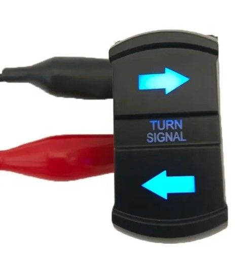 新しいスタイル カスタムDIYアイコン DC 12V 7Pin ON-OFF LED ブルーライトターン信号 ロッカースイッチ 車用 4X4 ボートトラック