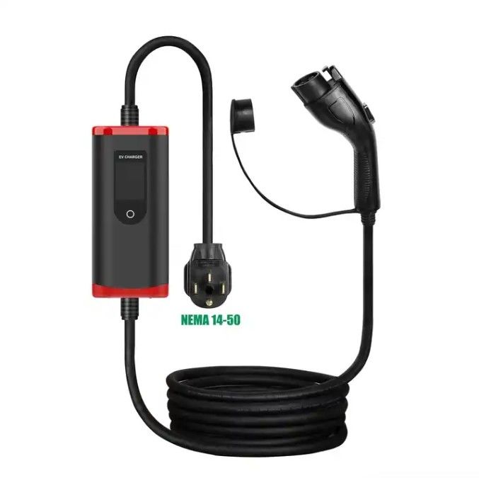 パーソナライズされたIP65 16A-40A 調整可能なSAE J1772タイプ1 携帯EVカー充電器 ポータブル充電ステーション