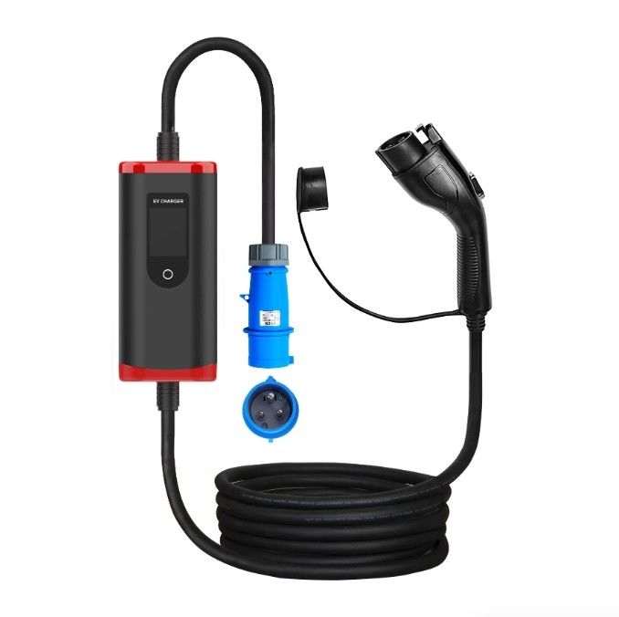 パーソナライズされたIP65 16A-40A 調整可能なSAE J1772タイプ1 携帯EVカー充電器 ポータブル充電ステーション