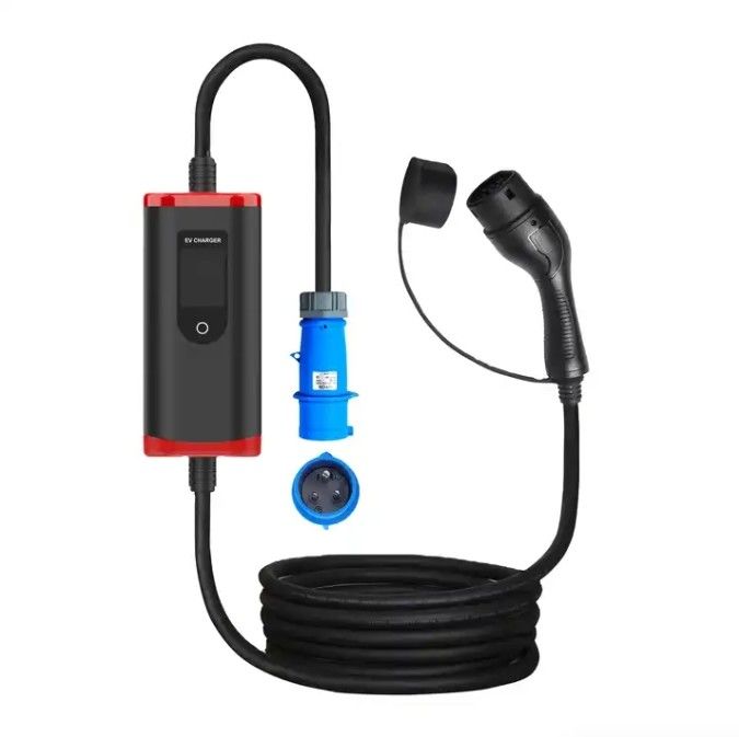 パーソナライズされたIP65 16A-40A 調整可能なSAE J1772タイプ1 携帯EVカー充電器 ポータブル充電ステーション