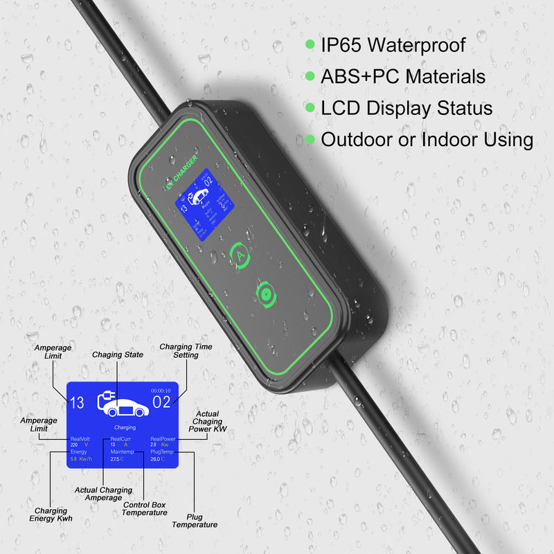 3.5KW 7KW 11KW ヨーロッパ標準プラグタイプ2 携帯AC充電ケーブル ホーム ポータブルEV充電器 7KW Tpeジャケット