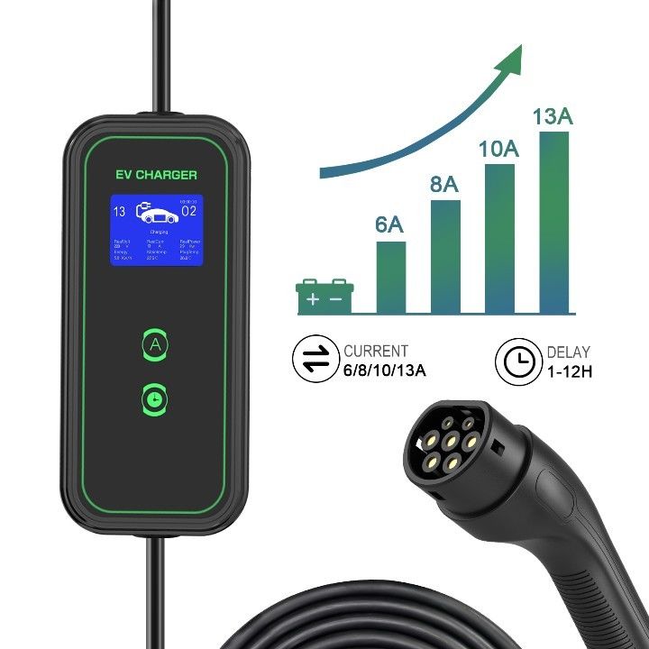 3.5KW 7KW 11KW ヨーロッパ標準プラグタイプ2 携帯AC充電ケーブル ホーム ポータブルEV充電器 7KW Tpeジャケット