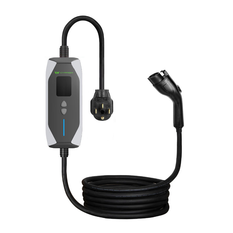 7KW ポータブル緊急 EV 充電器 0.96 インチ タイプ 2 新エネルギー EV 充電器