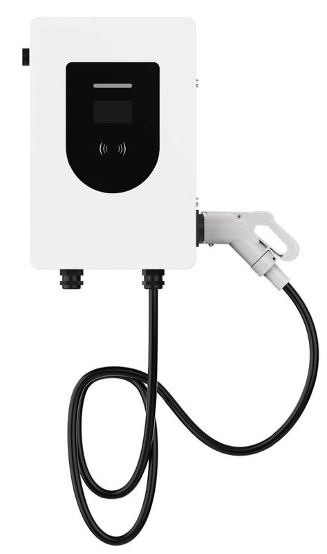 30kW IP54 CCS 壁掛けDC EV充電器 4G イーサネット 5M CHAdeMO DC EV充電ステーション
