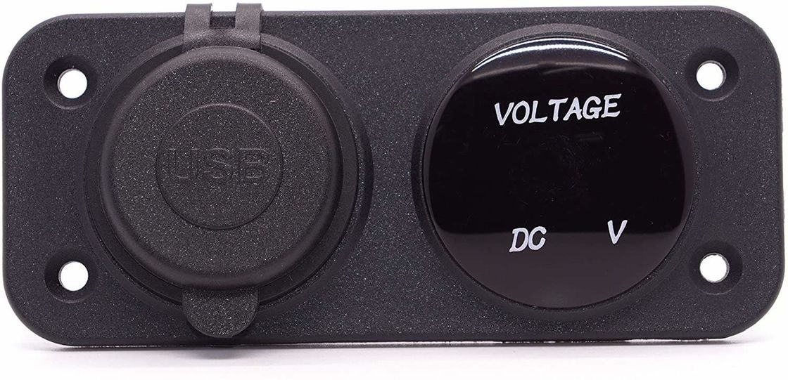 DC 12V 24V LEDデジタルヴォルトメーター 双 USB アウトレイク電源ソケット パネル 3.1A 充電器