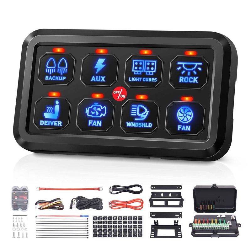 ABS 材料 8 ギャング スポッド スイッチ パネル 600w 組み合わせ スイッチ タイプ
