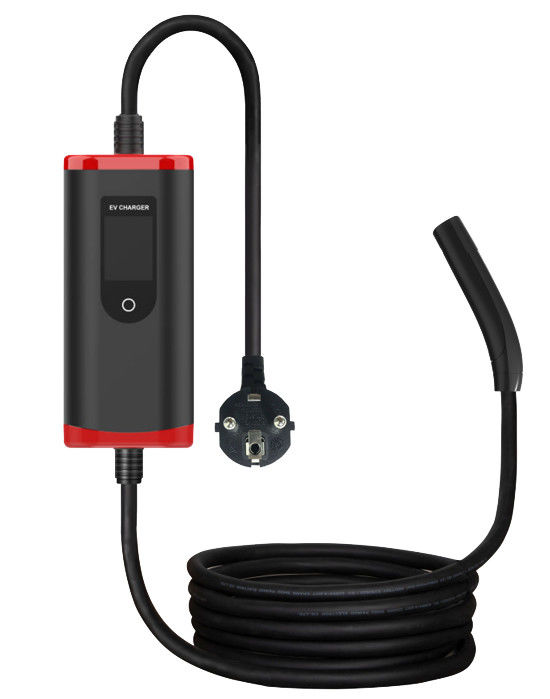 タイプ2 テスラ NACS 32A 7Kw Ev 充電ステーション スクリーン調節可能なポータブル Ev 充電器