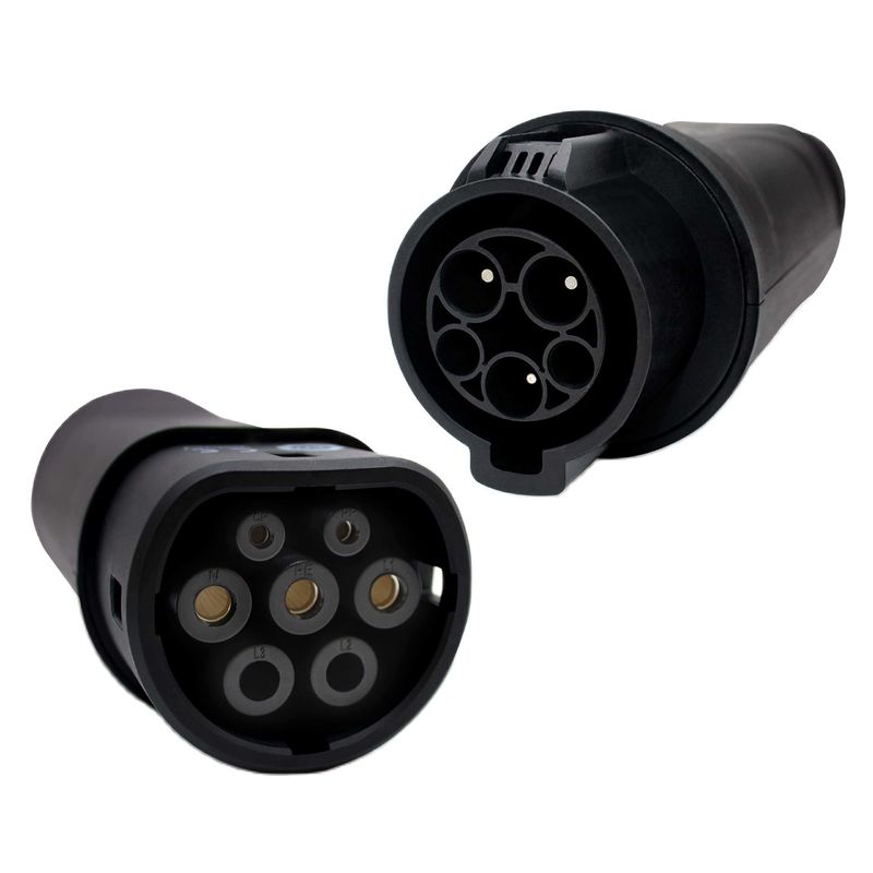 EVアダプター EV充電器 SAE J1772 Type 1 to IEC 62196 Type 2 TYPE 1 充電コネクタと互換性