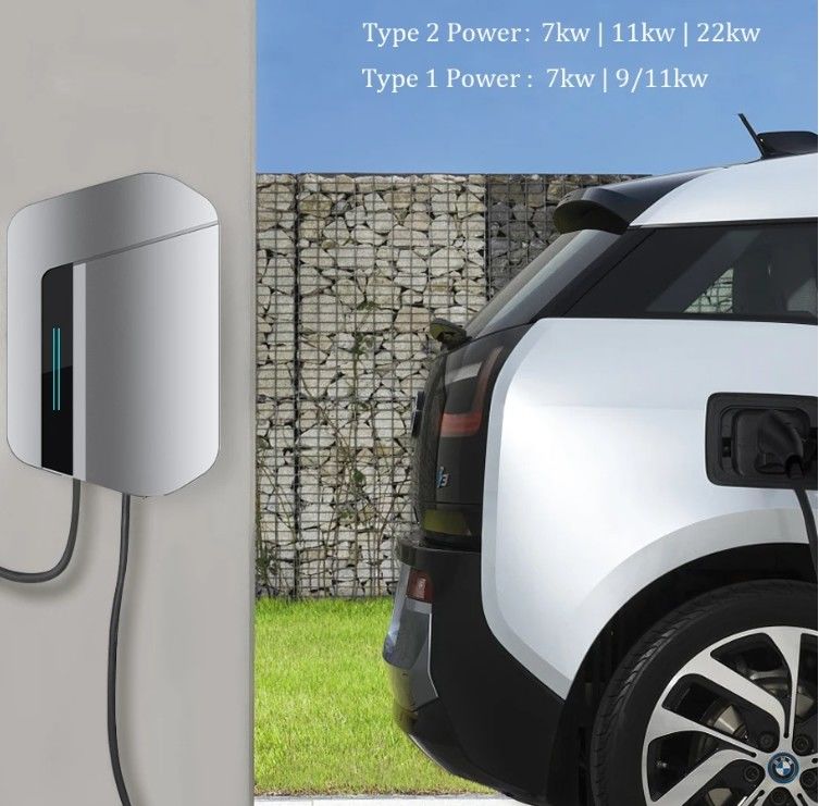 商業用AC壁箱充電器 7kw Ocpp1.6 Ac Ev壁箱電動車充電ステーション